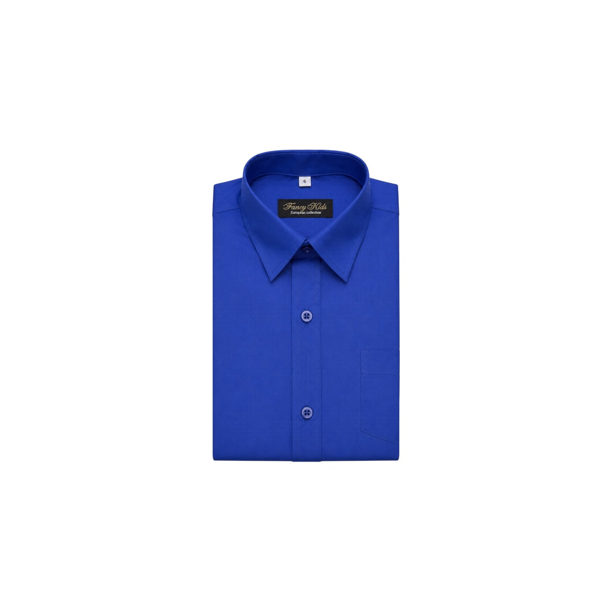 Fancy Kids Royal Blue Long Sleeve Dress Shirt & Striped Tie Set