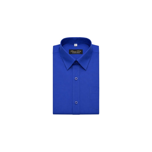 Fancy Kids Royal Blue Long Sleeve Dress Shirt & Striped Tie Set