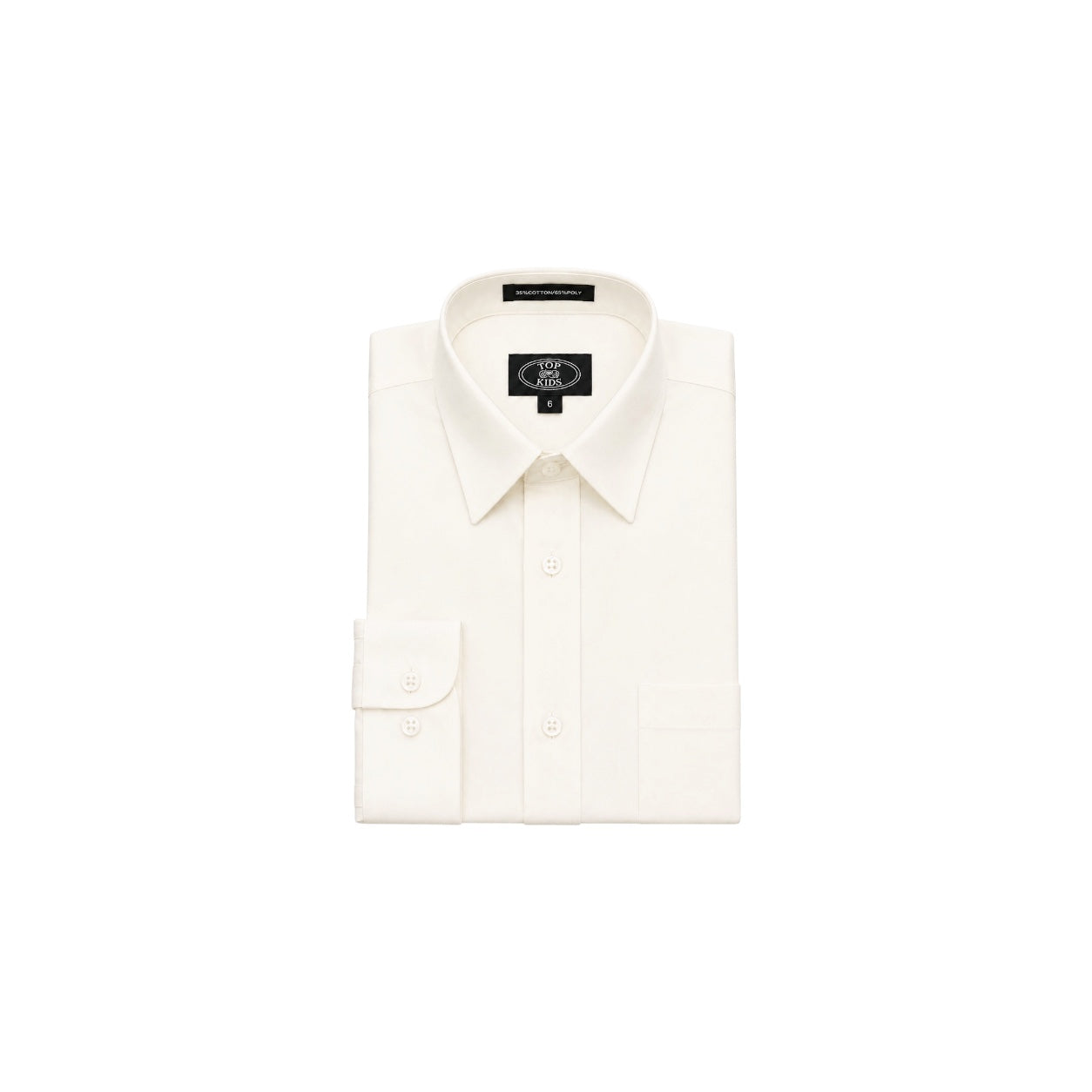 Top Kids Modern Fit Ivory Long Sleeve Dress Shirt (size 20)