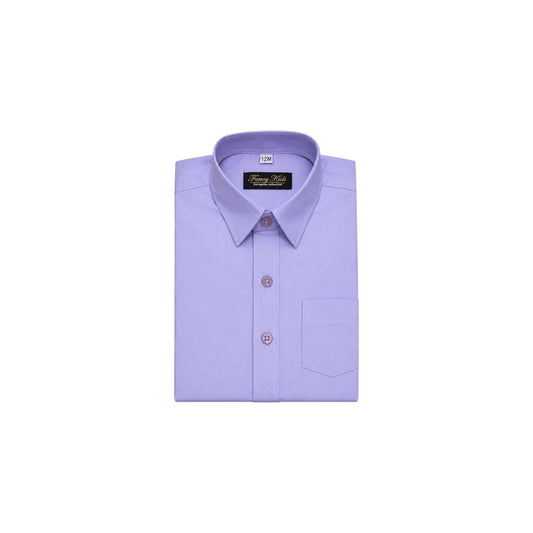 Fancy Kids Lavender Long Sleeve Dress Shirt & Patterned Tie Set