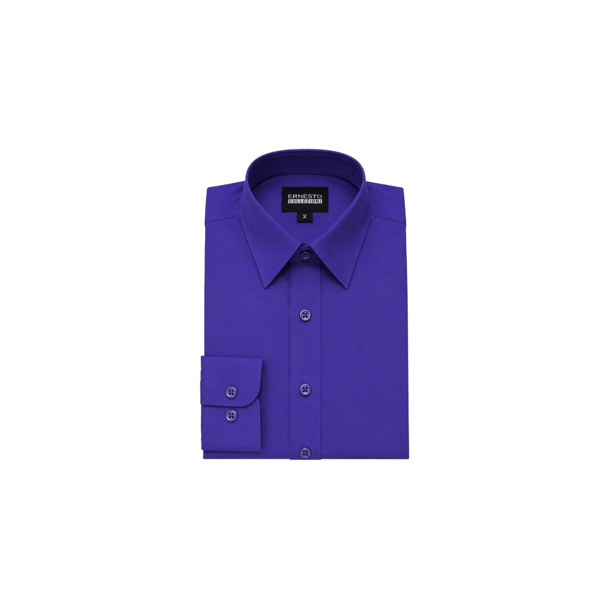 Ernesto Modern Slim-Fit Purple Long Sleeve Dress Shirt