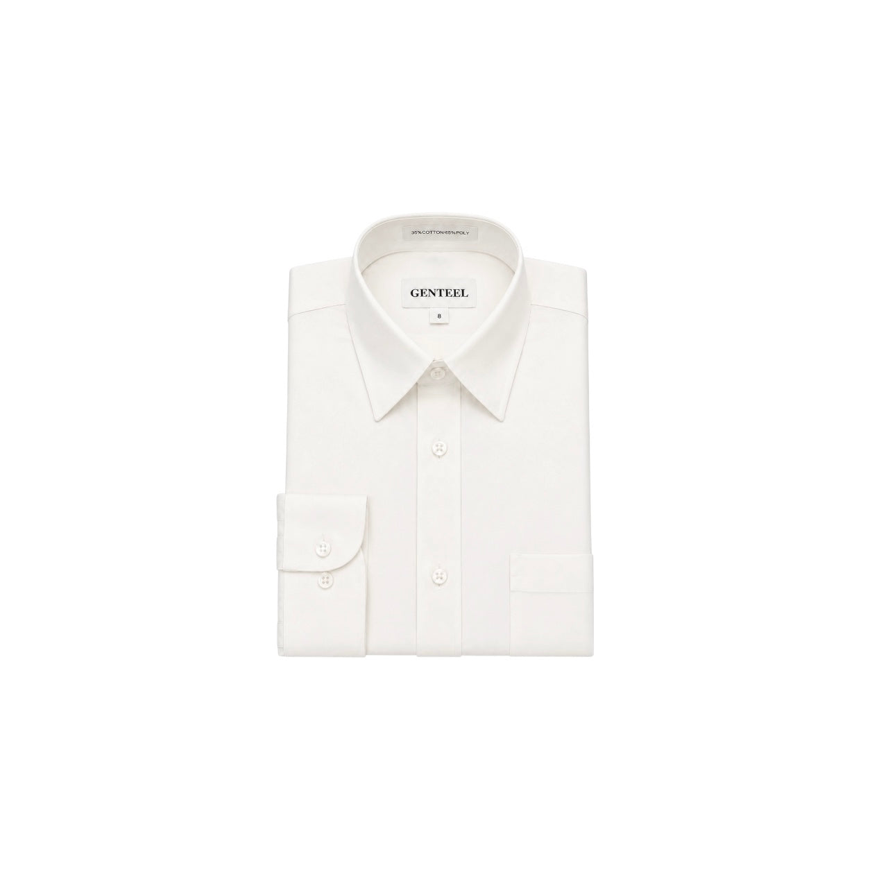 GENTEEL Regular Fit Off-White Boys' Dress Shirt
