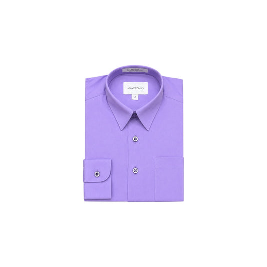 Mavezzano Slim-Fit Lavender Long Sleeve Dress Shirt