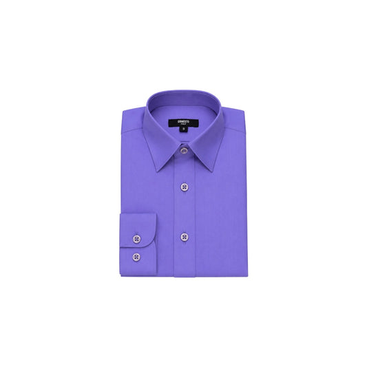 Ernesto Italy Violet Modern Fit Dress Shirt