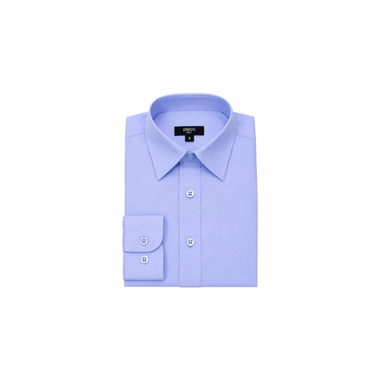Ernesto Italy Light Blue with Lavender Tint Modern Fit Dress Shirt