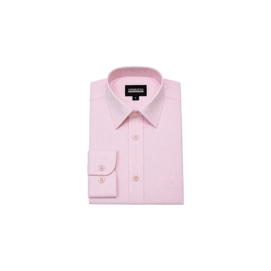 Ernesto Blush Textured Modern Fit Long Sleeve Dress Shirt (Size 6)