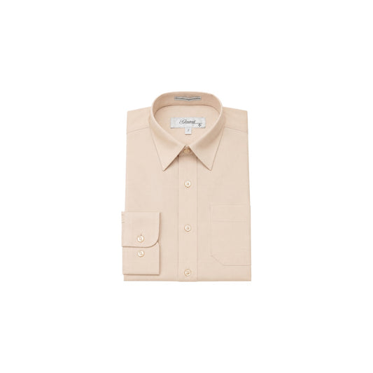 GENTEEL Regular Fit Beige Boys' Dress Shirt