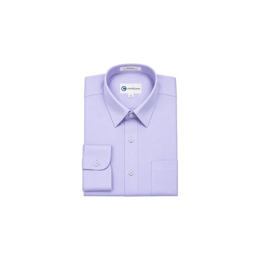 Mavezzano Modern Slim-Fit Lavender Sateen Stretch Dress Shirt