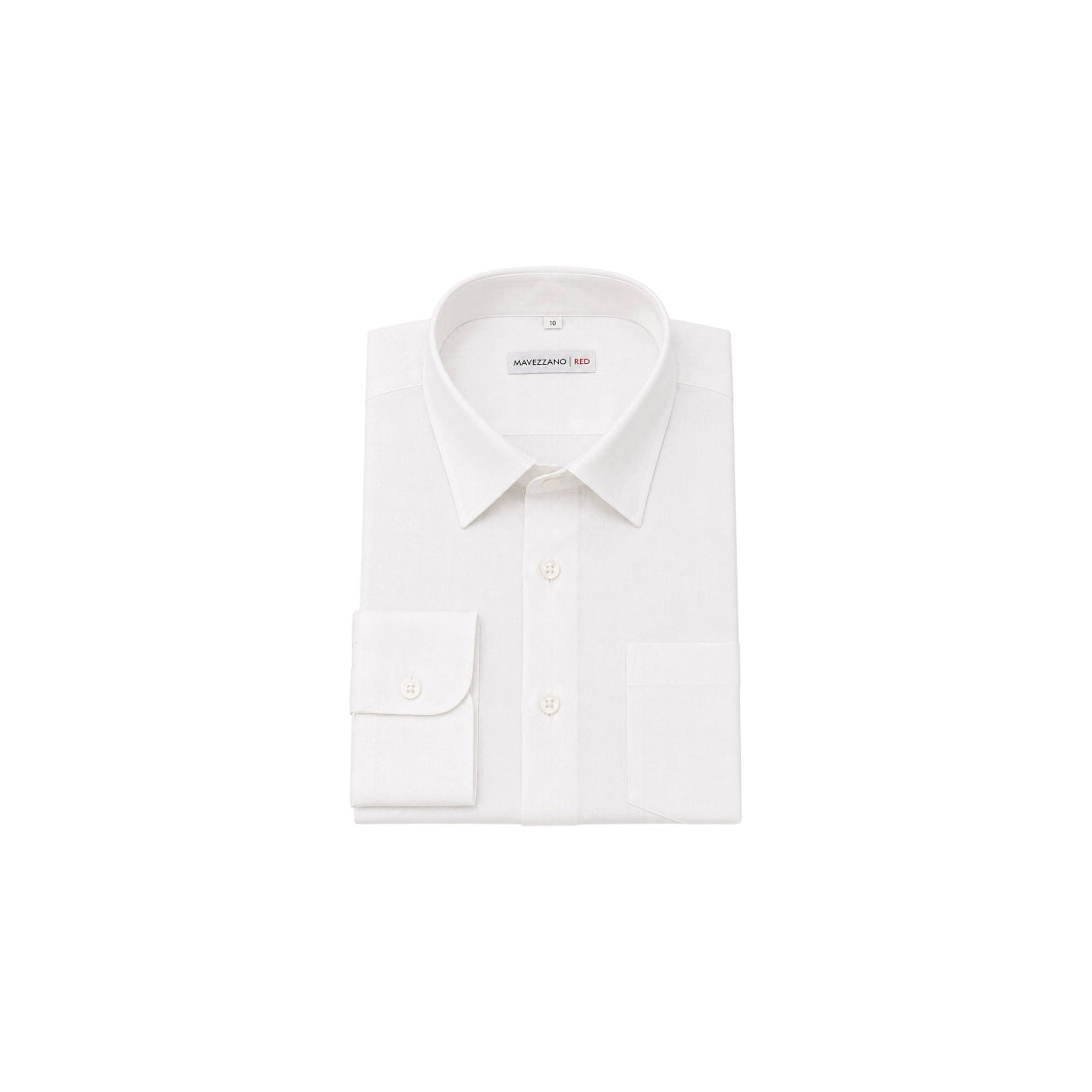 Mavezzano Boys' Off-White Linen Blend Long Sleeve Dress Shirt