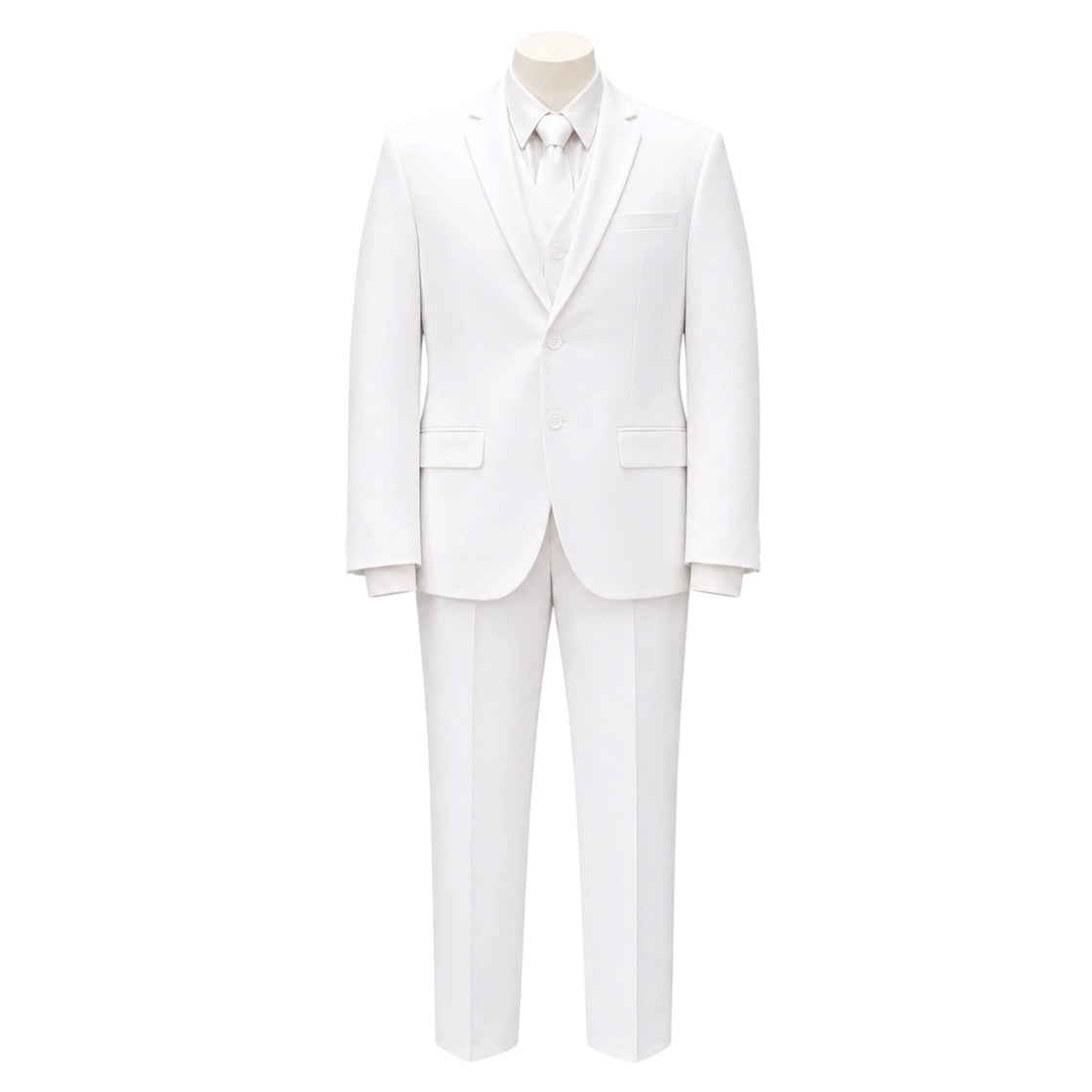Cole & Mavezzano Boys' Husky Fit 5-Piece White Suit
