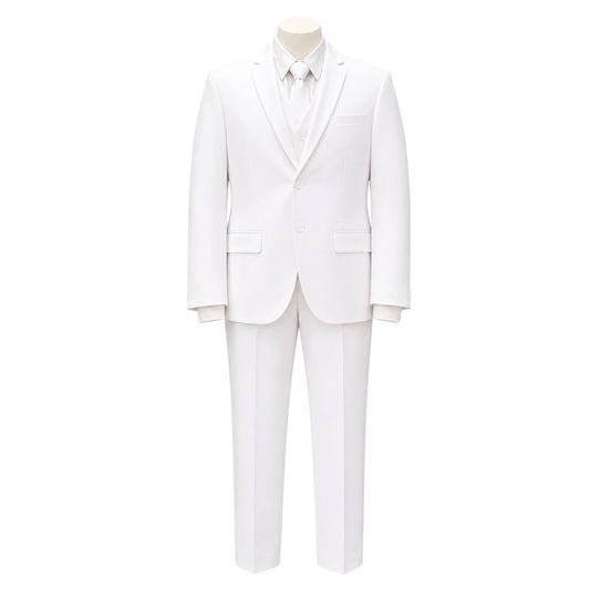 Cole & Mavezzano Boys' Husky Fit 5-Piece White Suit