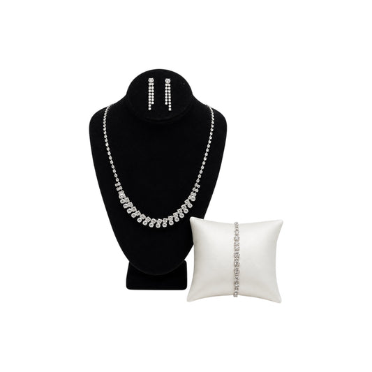 Cristina Collection x Jolene Girls' Rhinestone 3-Piece Jewelry Set
