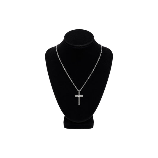 Silver-Tone Classic Cross Pendant Necklace