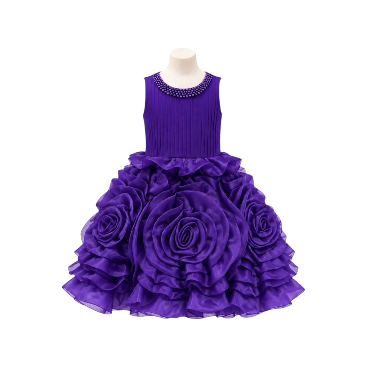 Fancy Kids Purple Rosette Dress with Bolero