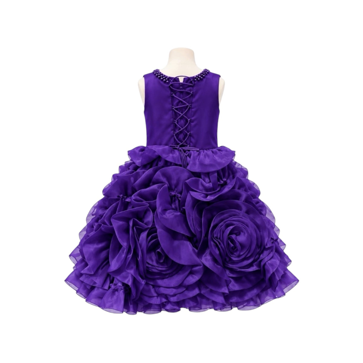 Fancy Kids Purple Rosette Dress with Bolero