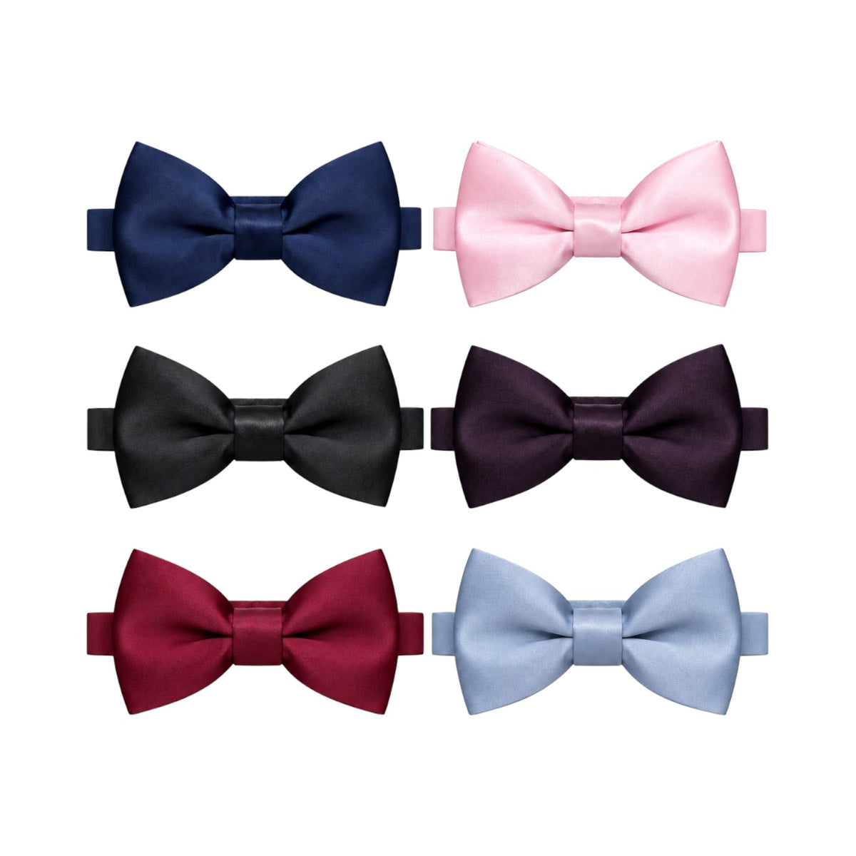 Boys’ Classic Solid Satin Bow Tie