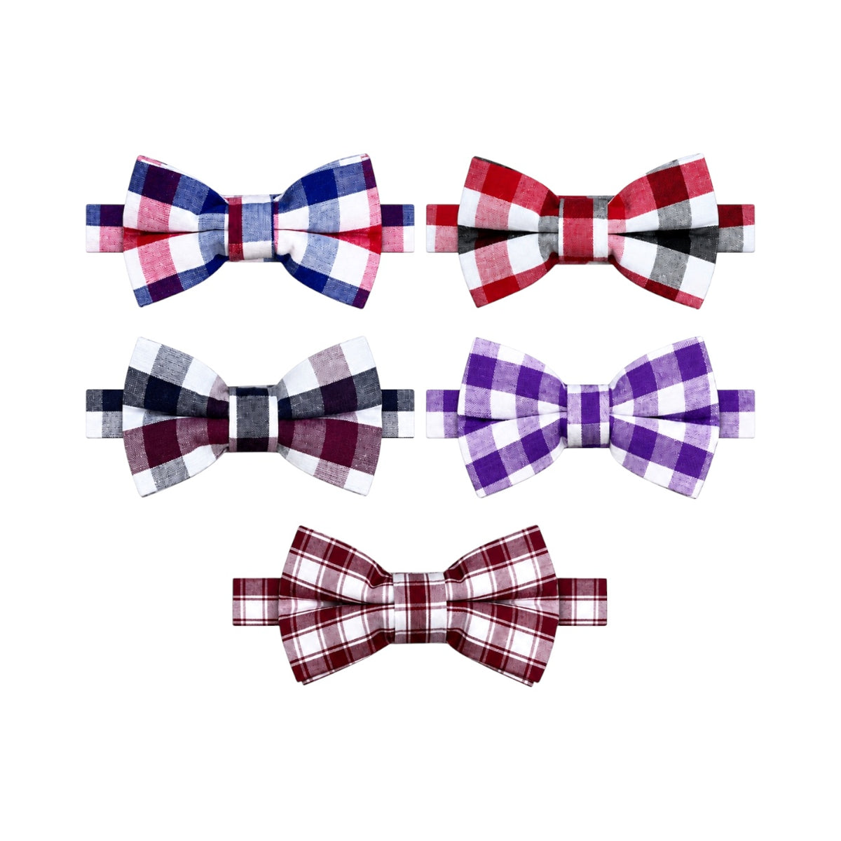 Mavezzano Boys’ Plaid Bow Tie