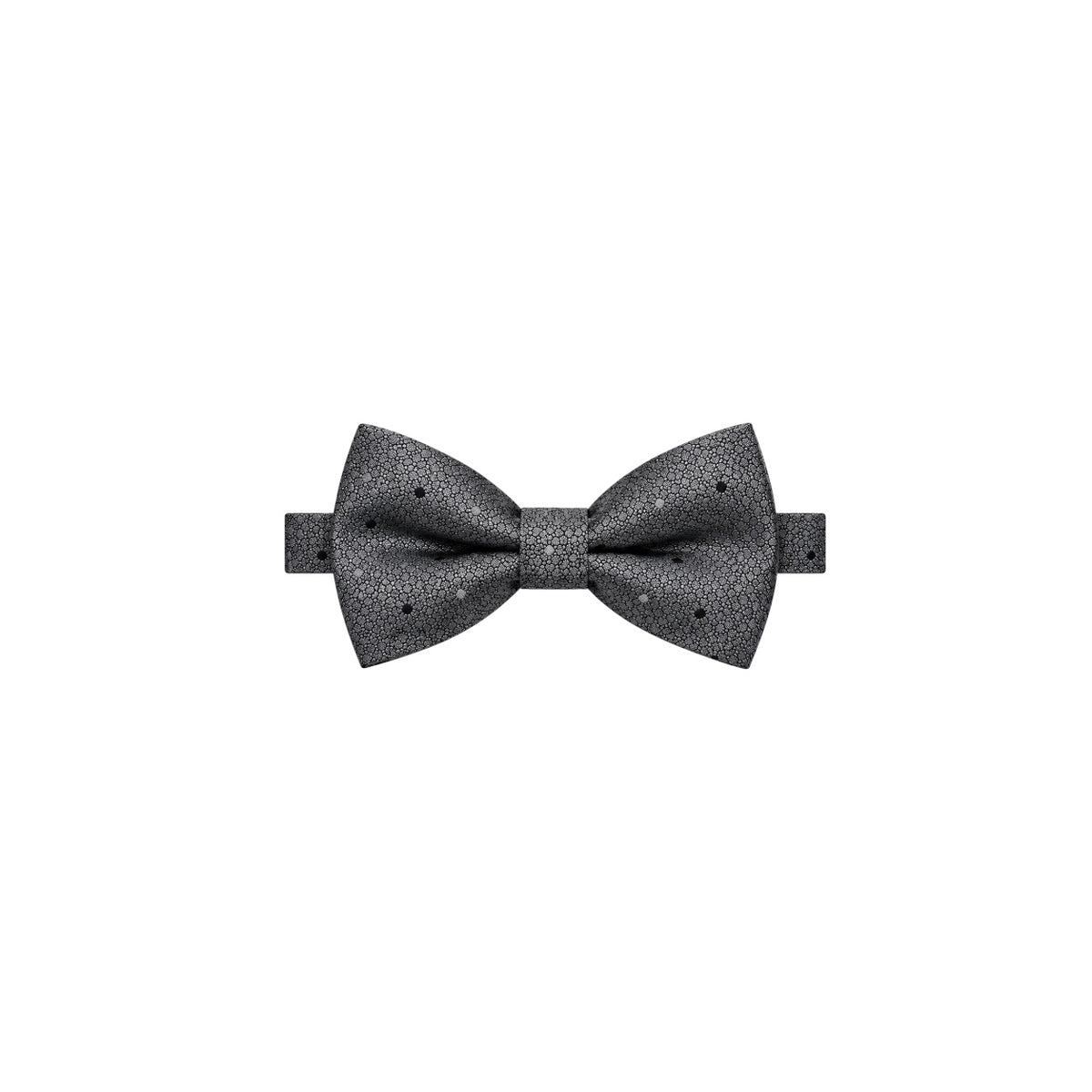 Boys’ Grey Textured Dot Bow Tie