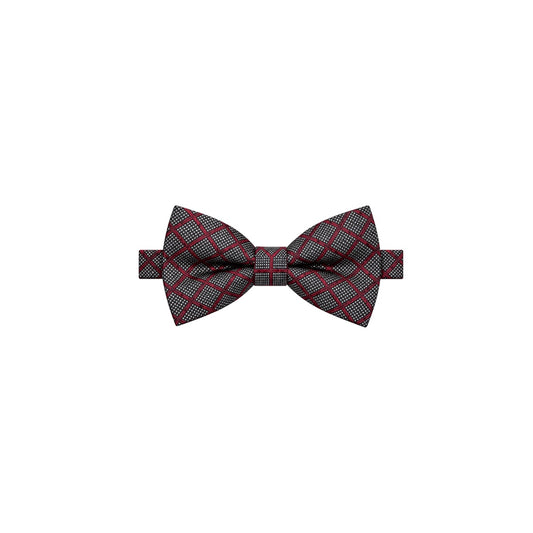 Boys’ Red & Grey Geometric Bow Tie