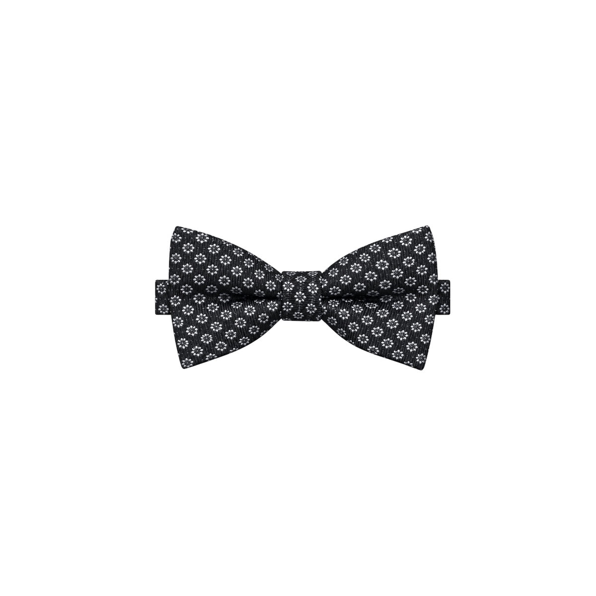 Boys’ Black & Grey Floral Pattern Bow Tie
