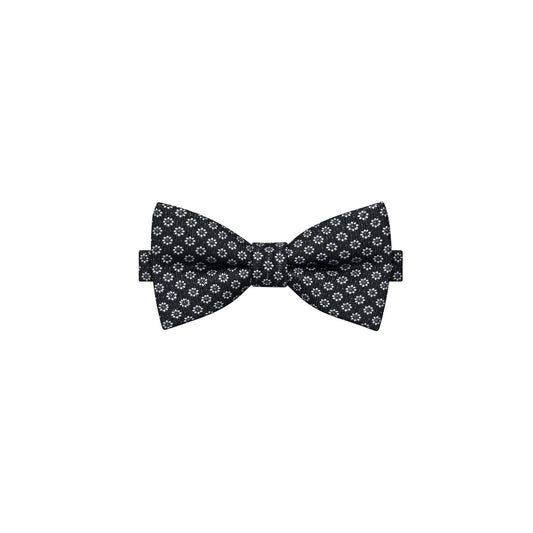 Boys’ Black & Grey Floral Pattern Bow Tie