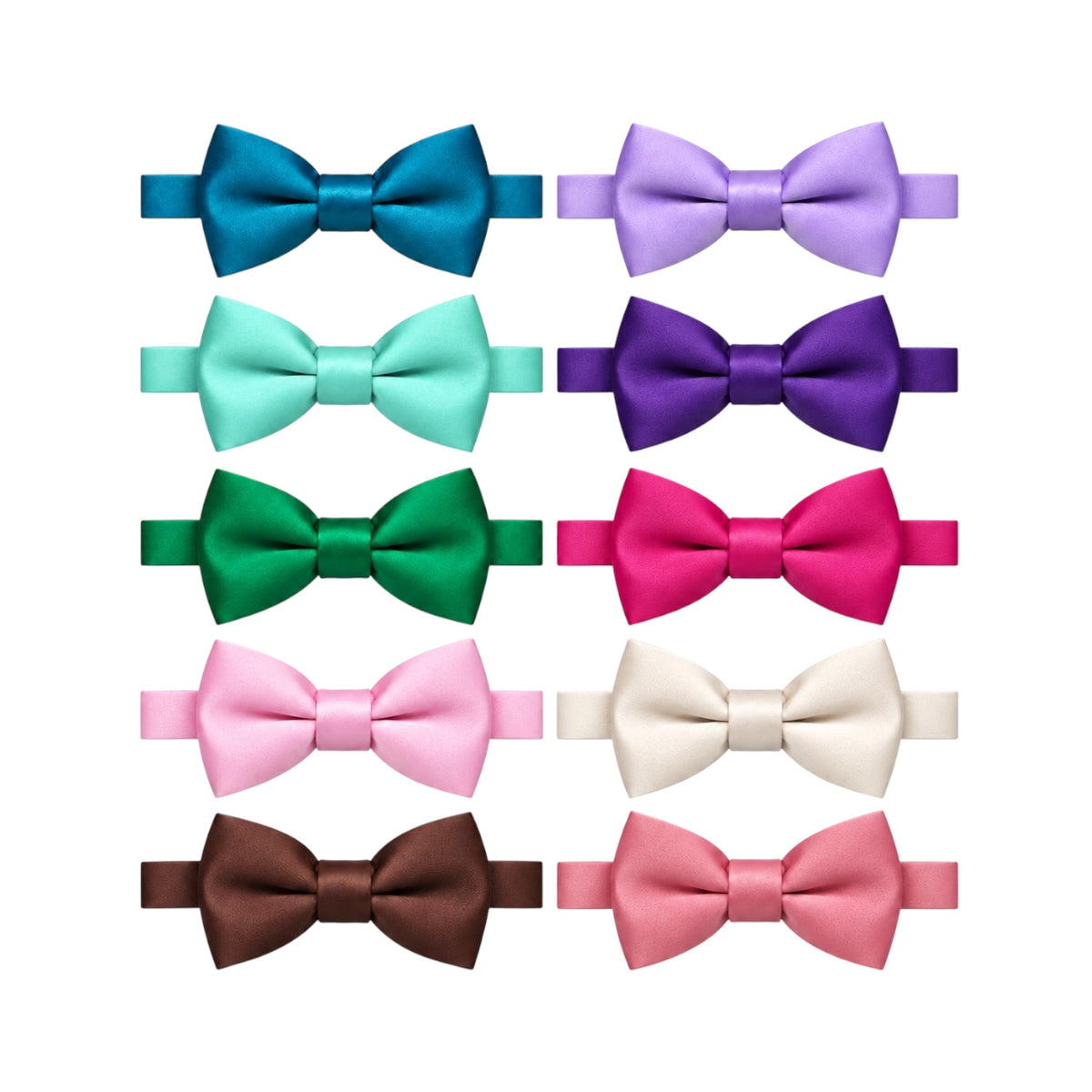Mavezzano Boys’ Solid Satin Bow Tie