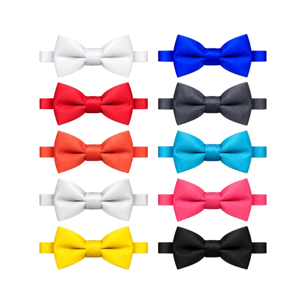 Mavezzano Boys’ Solid Satin Bow Tie