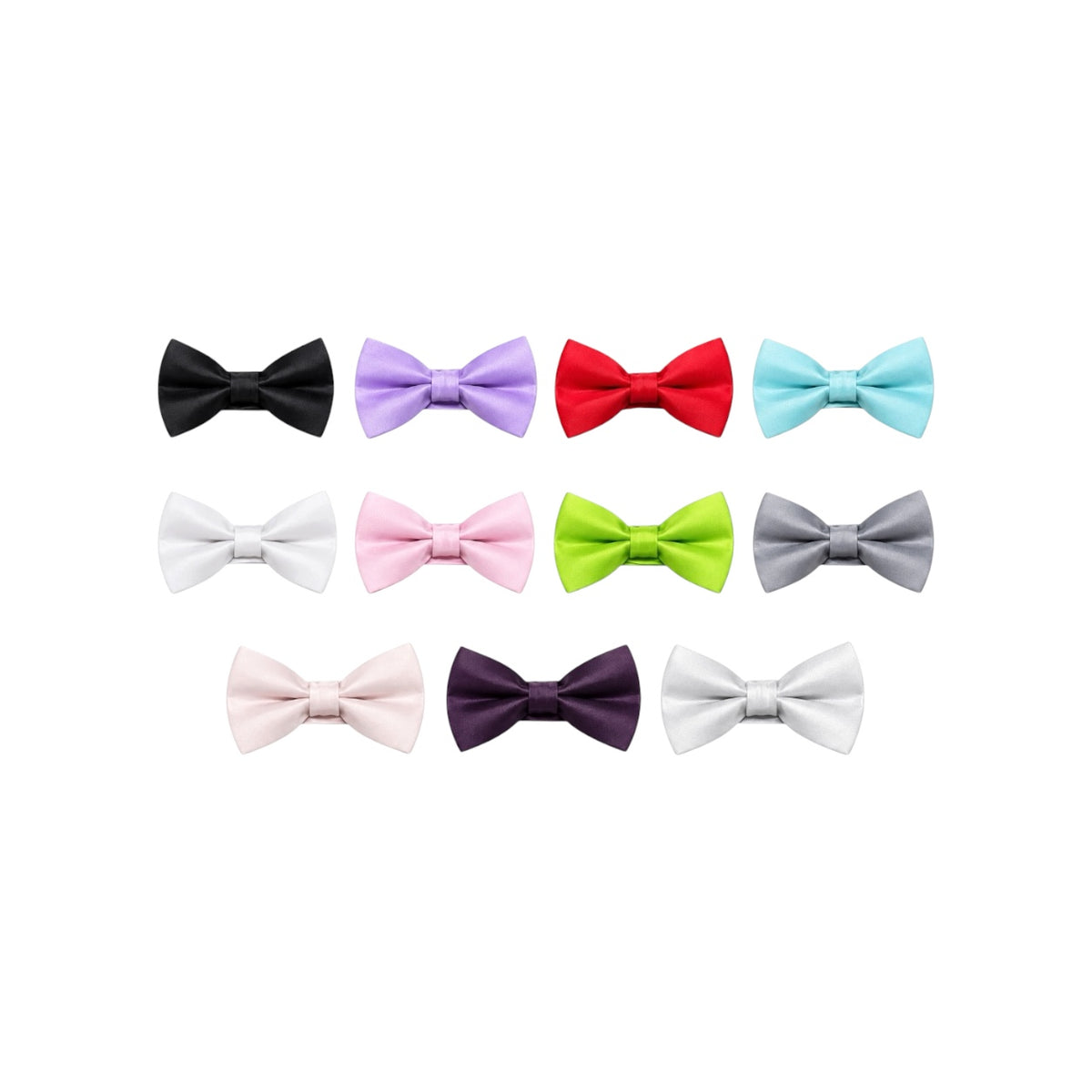 Men’s Classic Solid Satin Bow Tie