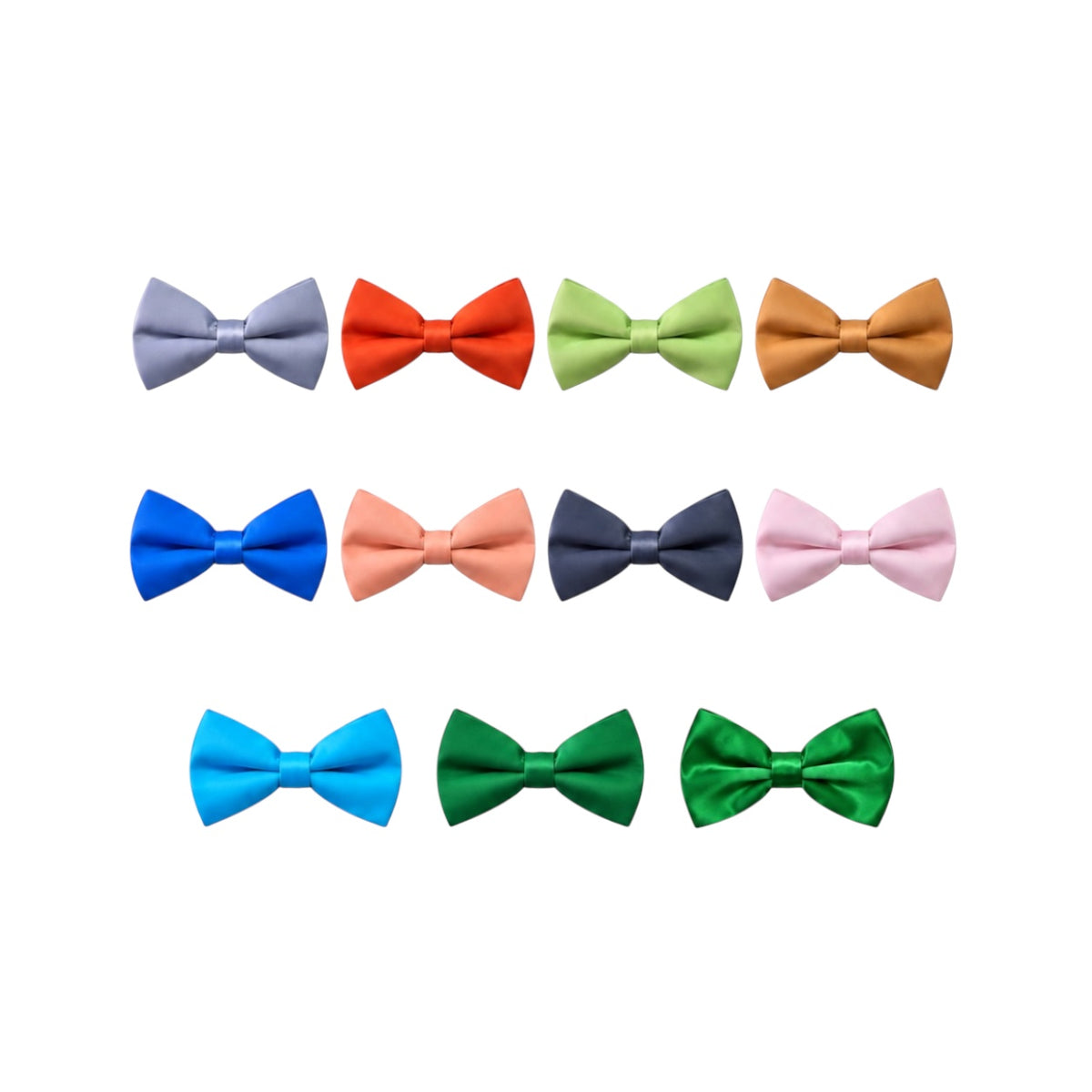 Men’s Classic Solid Satin Bow Tie