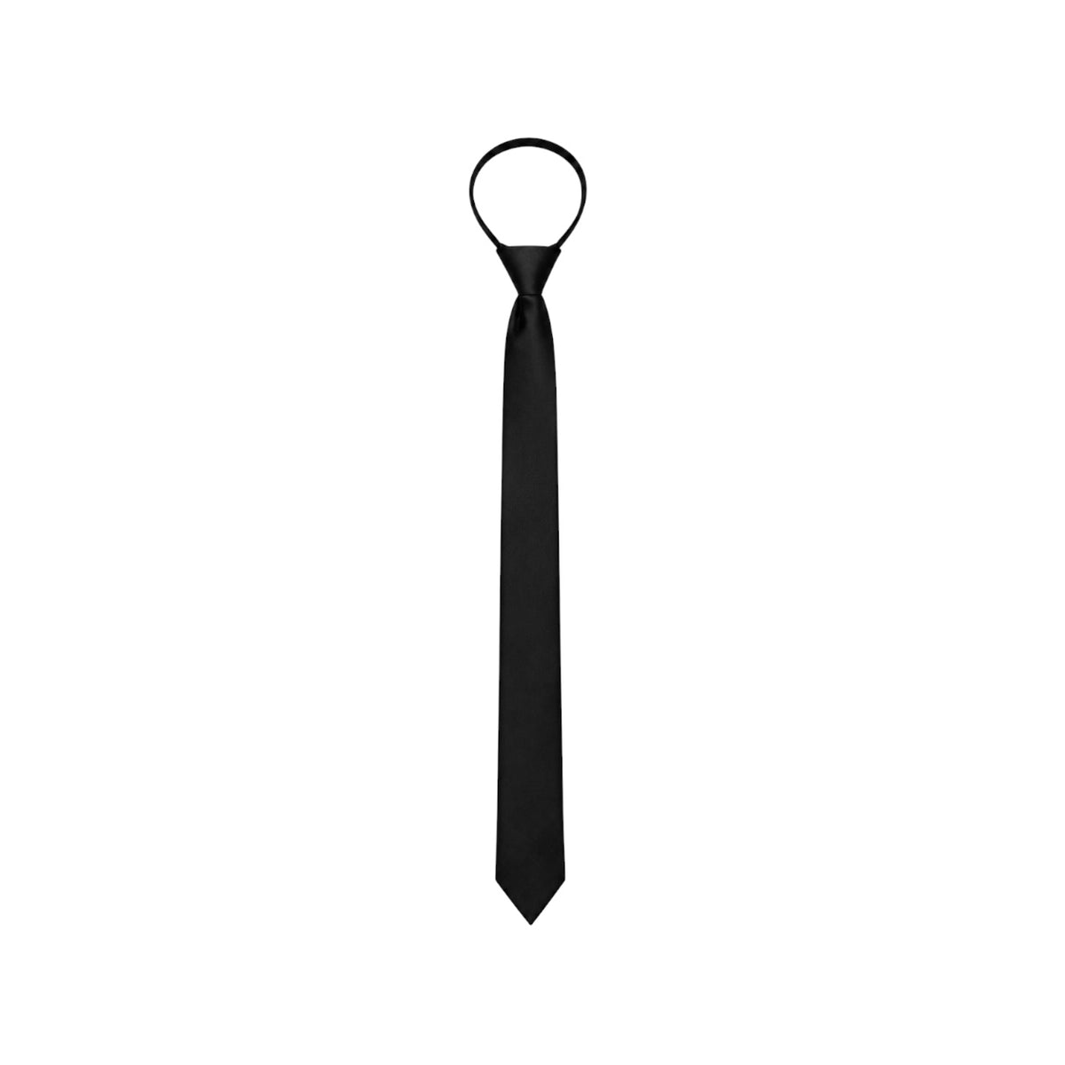 Boys’ Black 20" Zipper Tie