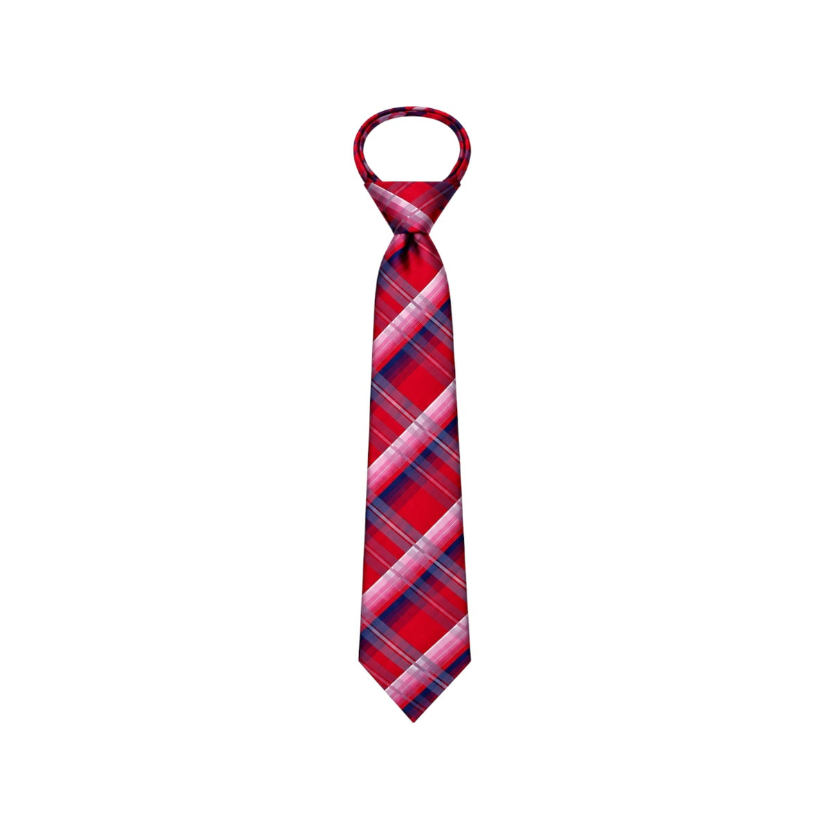 Mavezzano Boys’ & Teens’ Patterned Zipper Tie – 14" & 17"