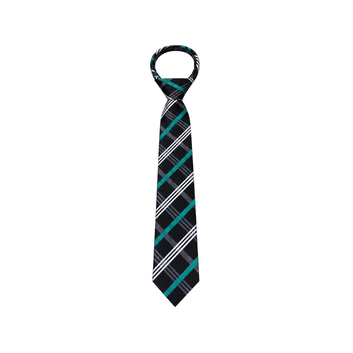 Mavezzano Boys’ & Teens’ Patterned Zipper Tie – 14" & 17"