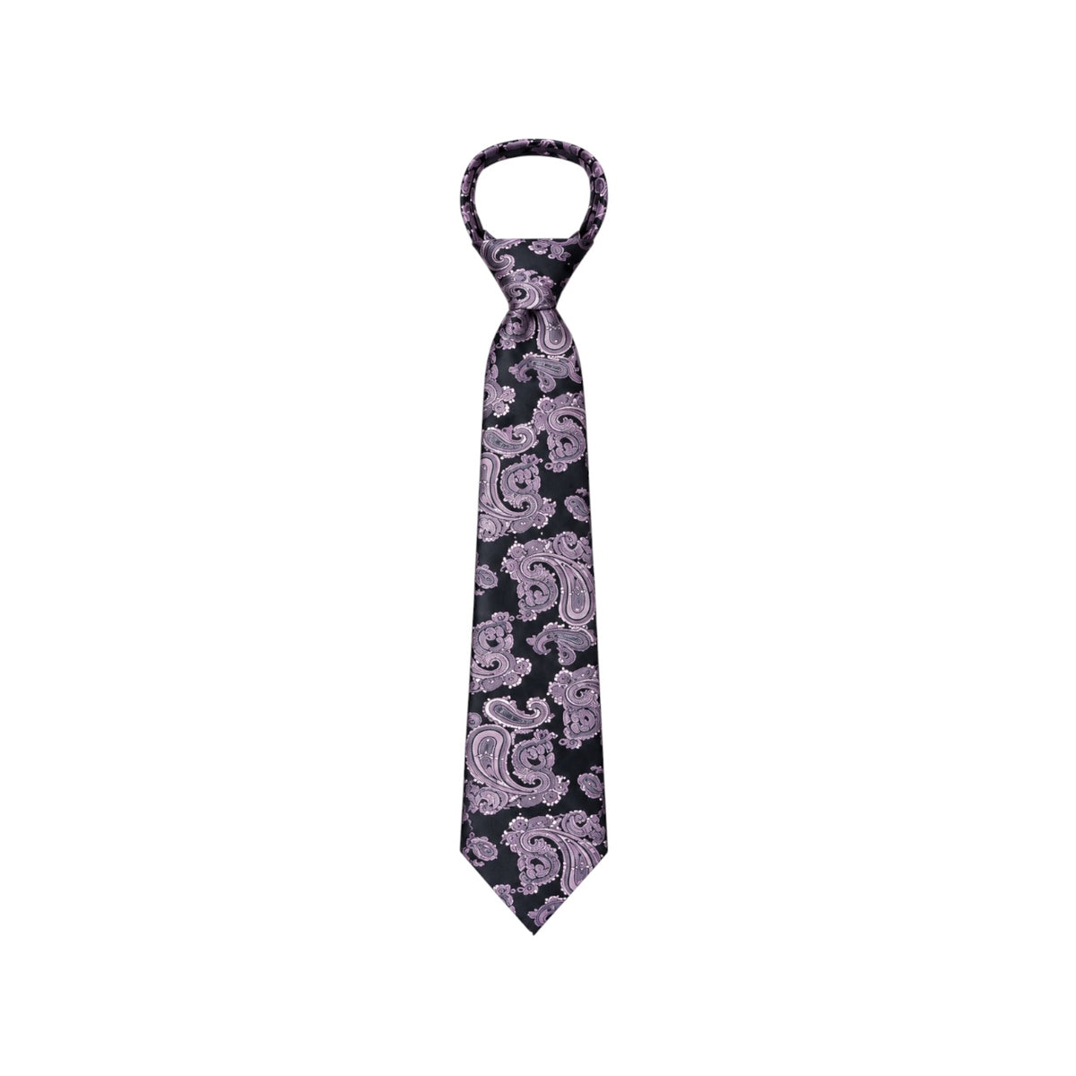 Mavezzano Boys’ & Teens’ Patterned Zipper Tie – 14" & 17"