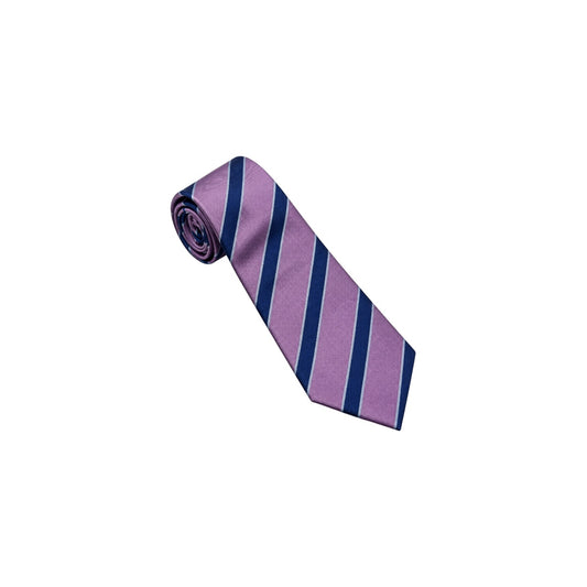 Paulo Sarto Men’s Mauve & Navy Striped Necktie