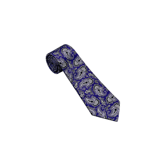 Bellucci Purple & Silver Paisley Men’s Necktie