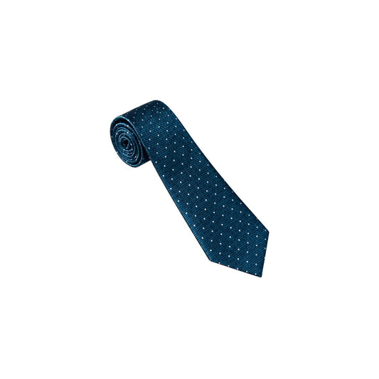 Purple Label Men’s Aqua Polka Dot Necktie
