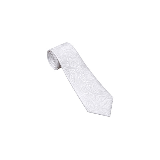 Belluci White Paisley Men’s Necktie