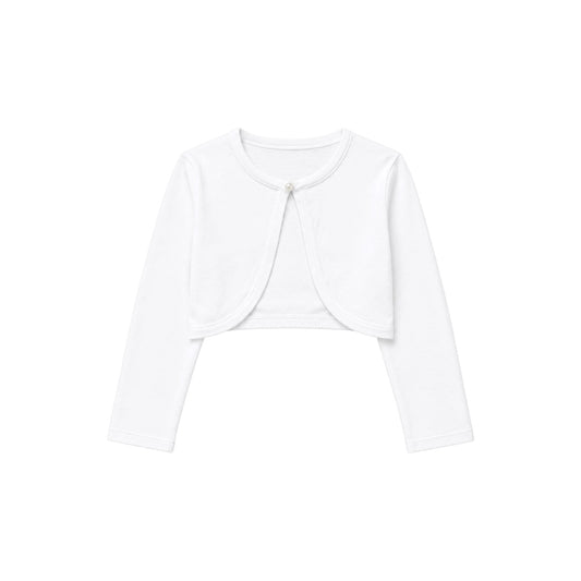 Fancy Kids Girls’ Classic Cardigan with Pearl Closure