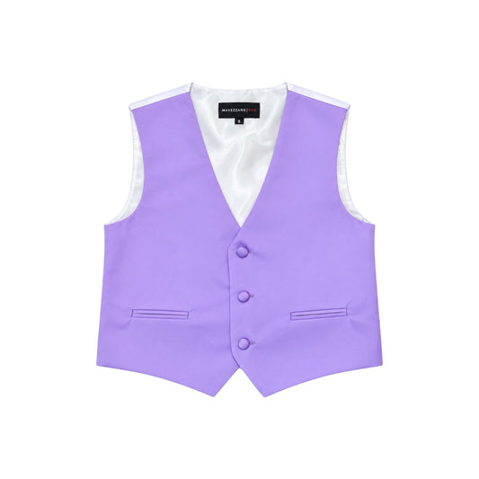 Mavezzano Boys' Lavender Three-Button Formal Suit Vest