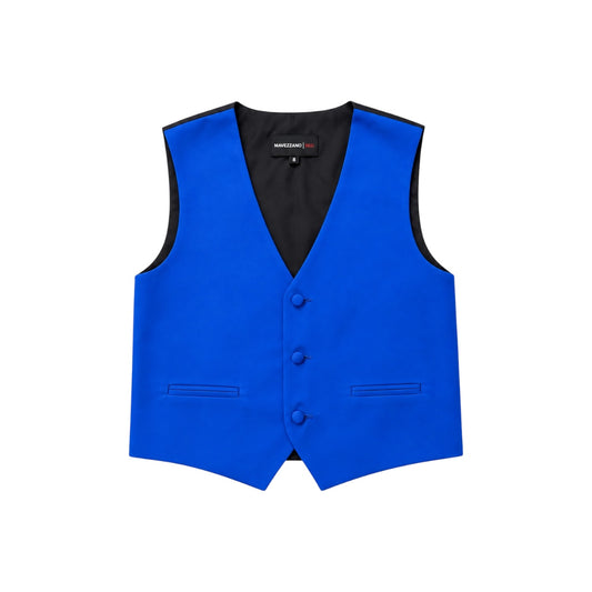 Mavezzano Boys' Royal Blue Three-Button Formal Suit Vest