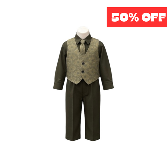 L.A. Style U.S.A. Baby Green 3-Piece Vest Set (18-24 Months)