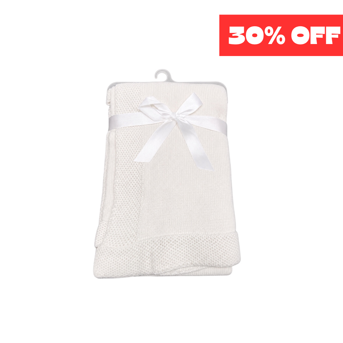 Baby Mode Ivory Keepsake Cotton Blanket (30" x 40")