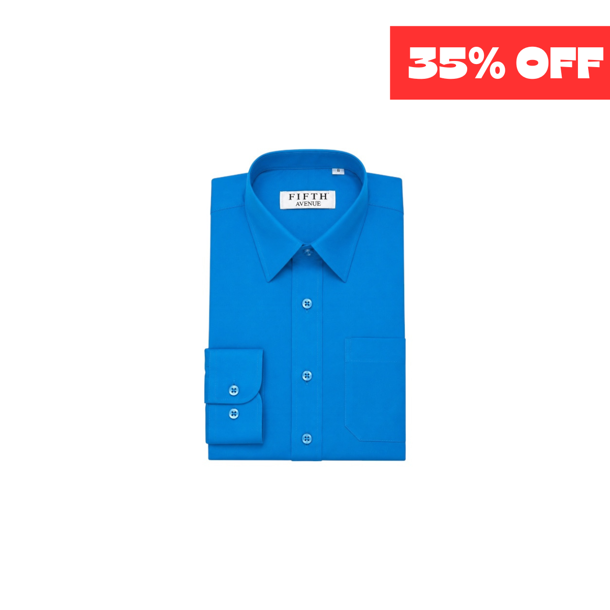 Fifth Avenue Bright Blue Long Sleeve Toddler Dress Shirt