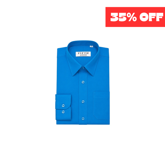 Fifth Avenue Bright Blue Long Sleeve Toddler Dress Shirt