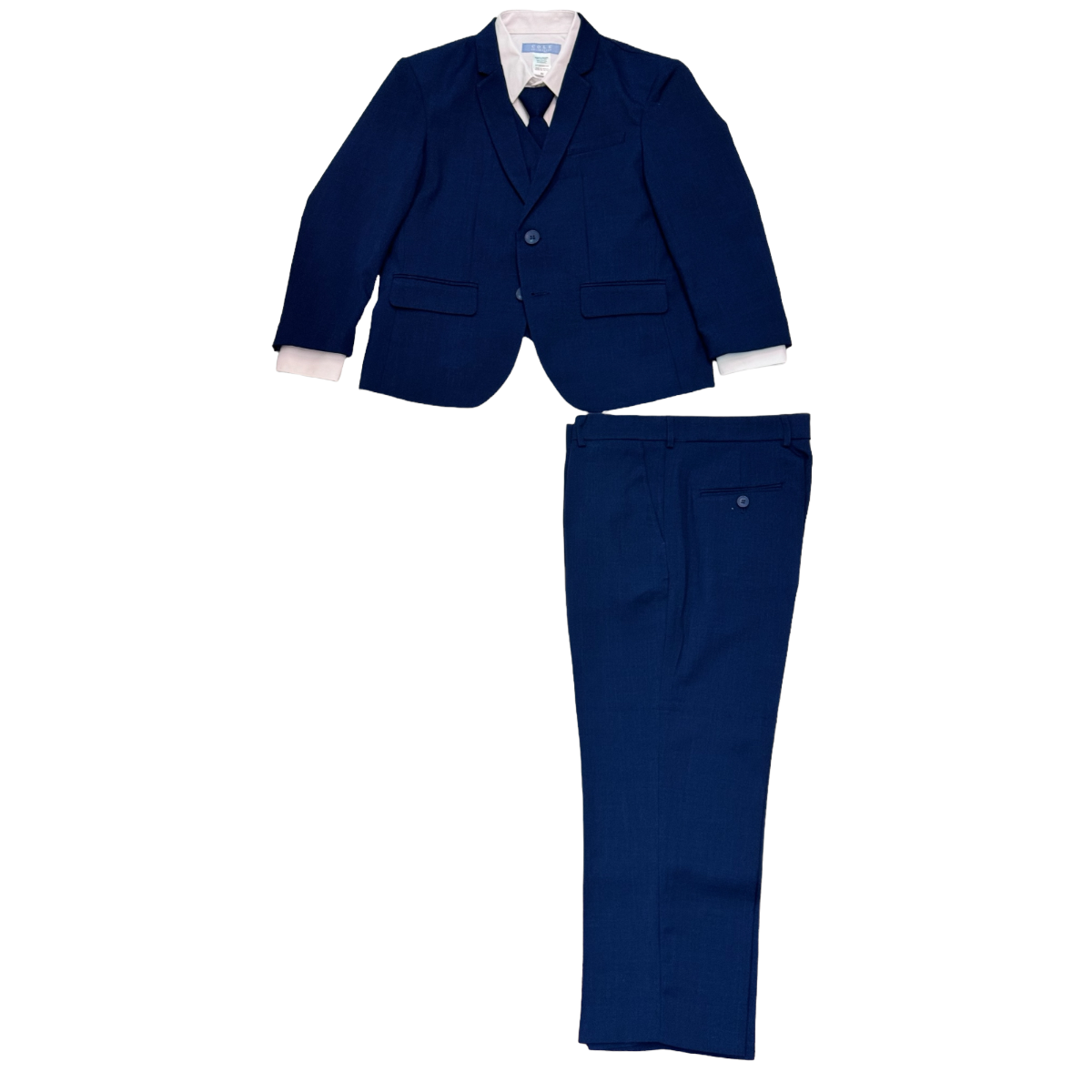 Husky Fit 5-Piece Navy Suit