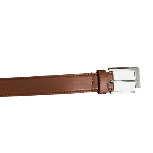 Mavezzano Patent Light Brown Leather Belt