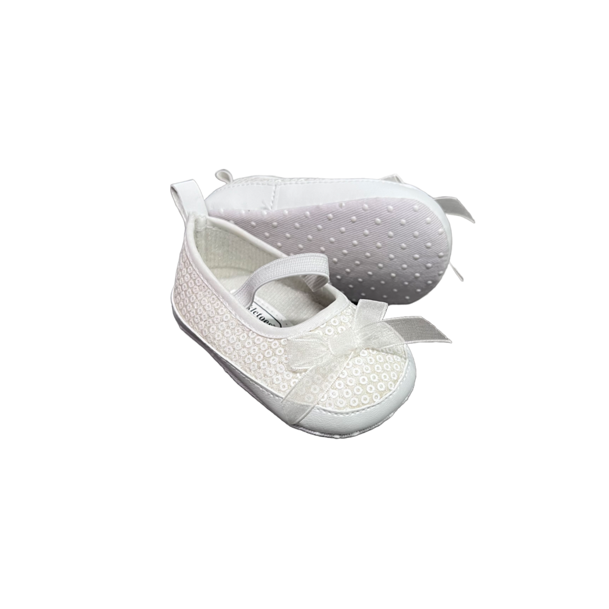 Tendertoes Off White Sequin Infant Pre-Walker Shoe