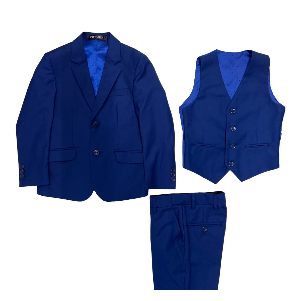 Mavezzano 3-Piece Indigo Slim Fit Suit