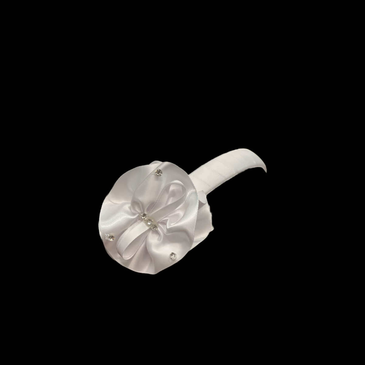 Pansy Flower Headband with Diamond Accents