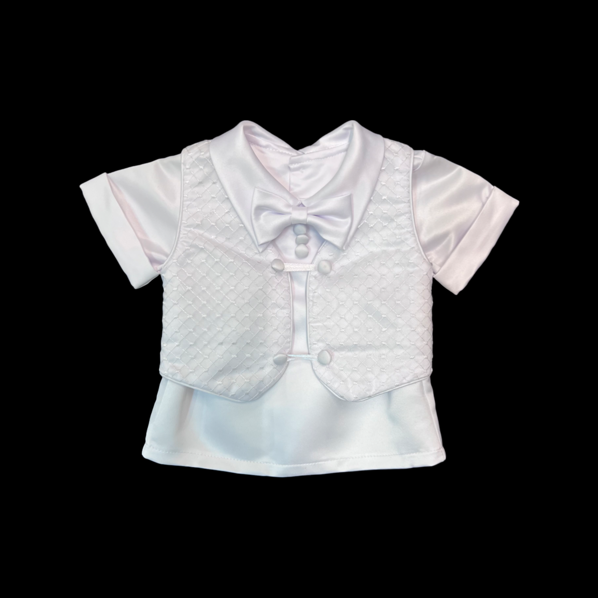 Short Sleeve Baptism Vest Outfit